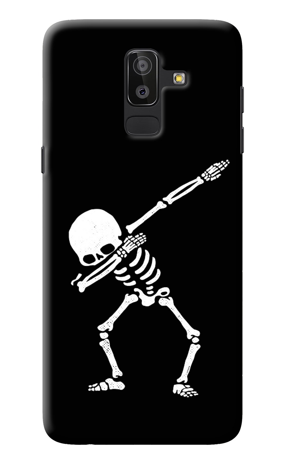 Dabbing Skeleton Art Samsung J8 Back Cover