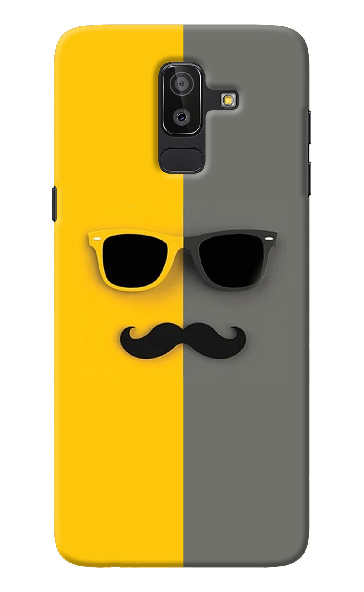 Sunglasses with Mustache Samsung J8 Back Cover