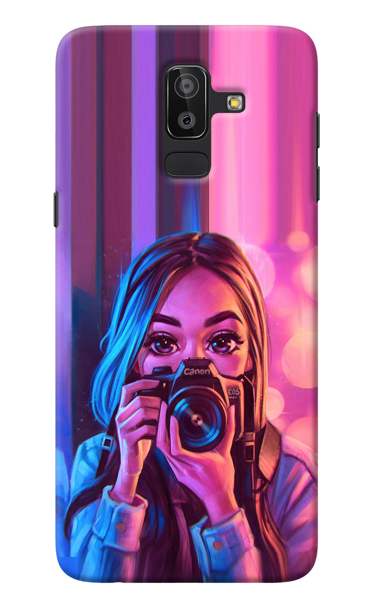 Girl Photographer Samsung J8 Back Cover