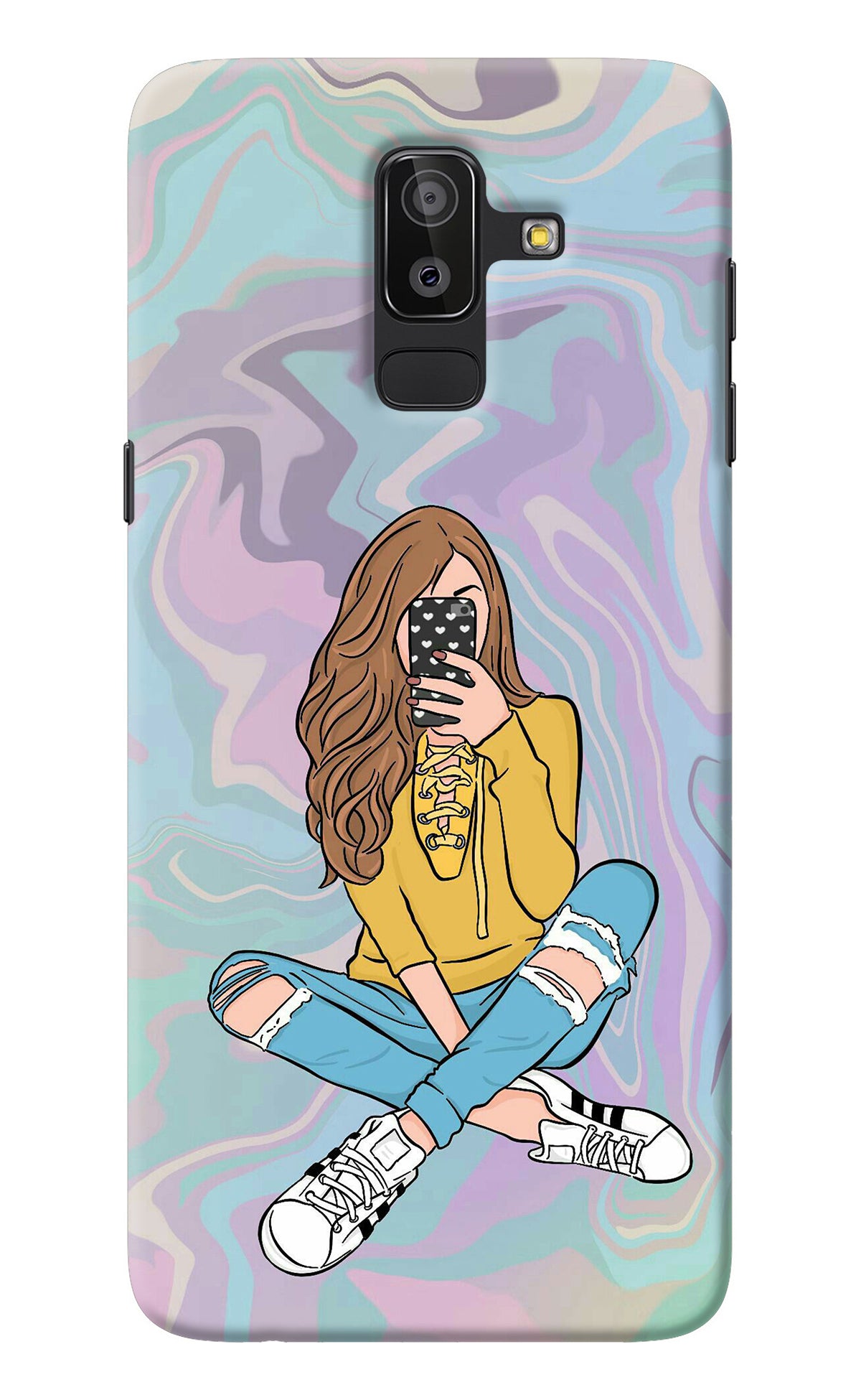 Selfie Girl Samsung J8 Back Cover