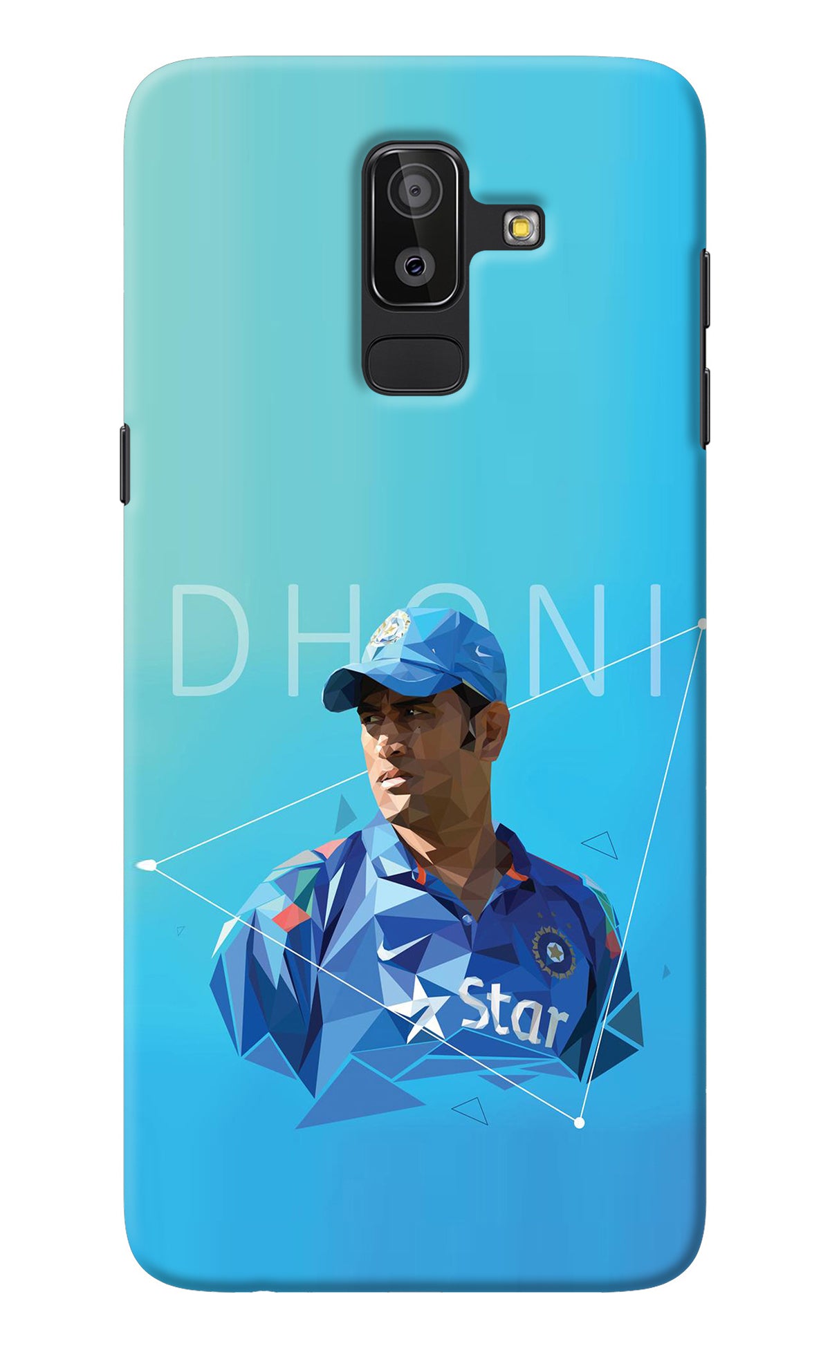 Dhoni Artwork Samsung J8 Back Cover