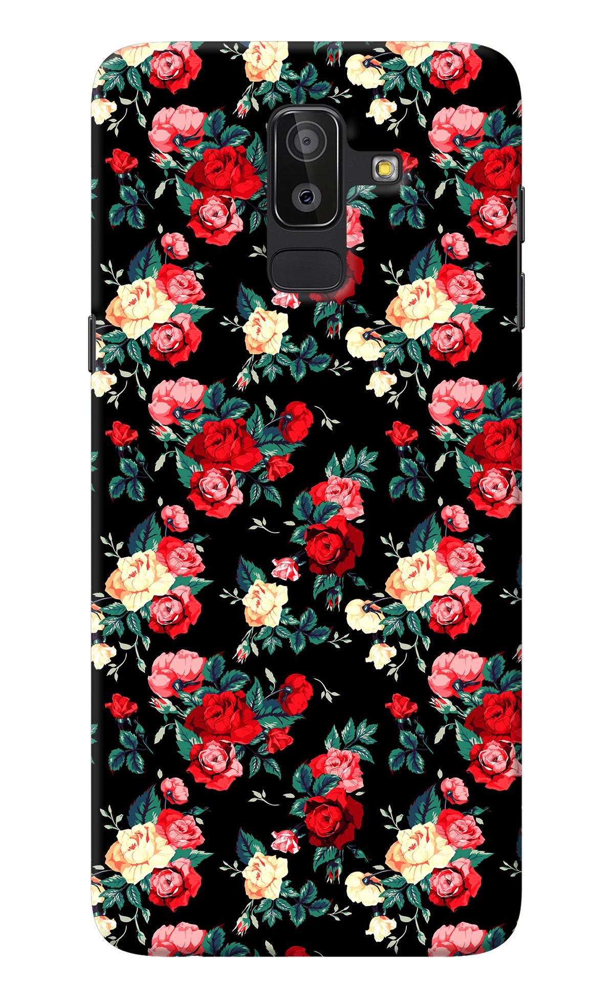 Rose Pattern Samsung J8 Back Cover