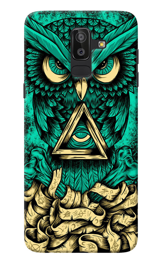 Green Owl Samsung J8 Back Cover