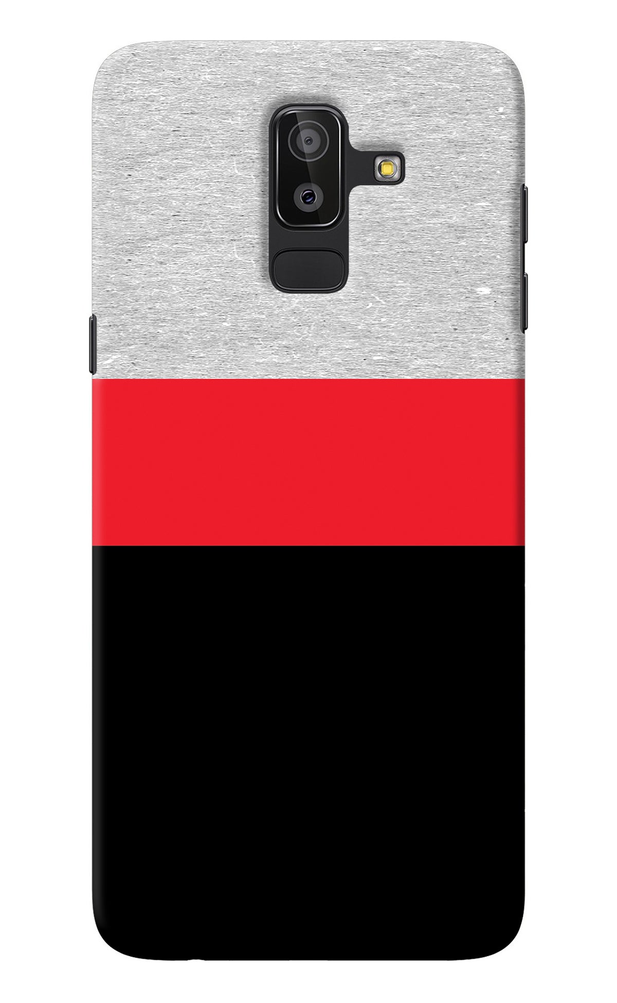 Tri Color Pattern Samsung J8 Back Cover