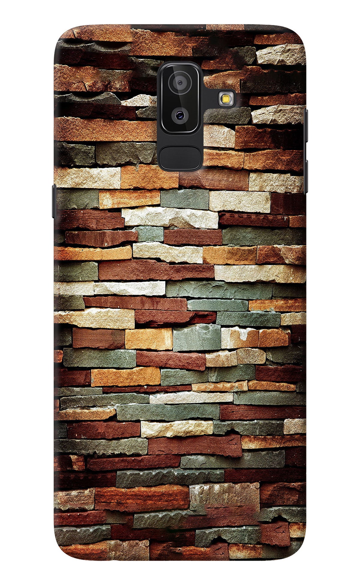 Bricks Pattern Samsung J8 Back Cover