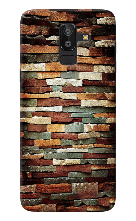 Bricks Pattern Samsung J8 Back Cover