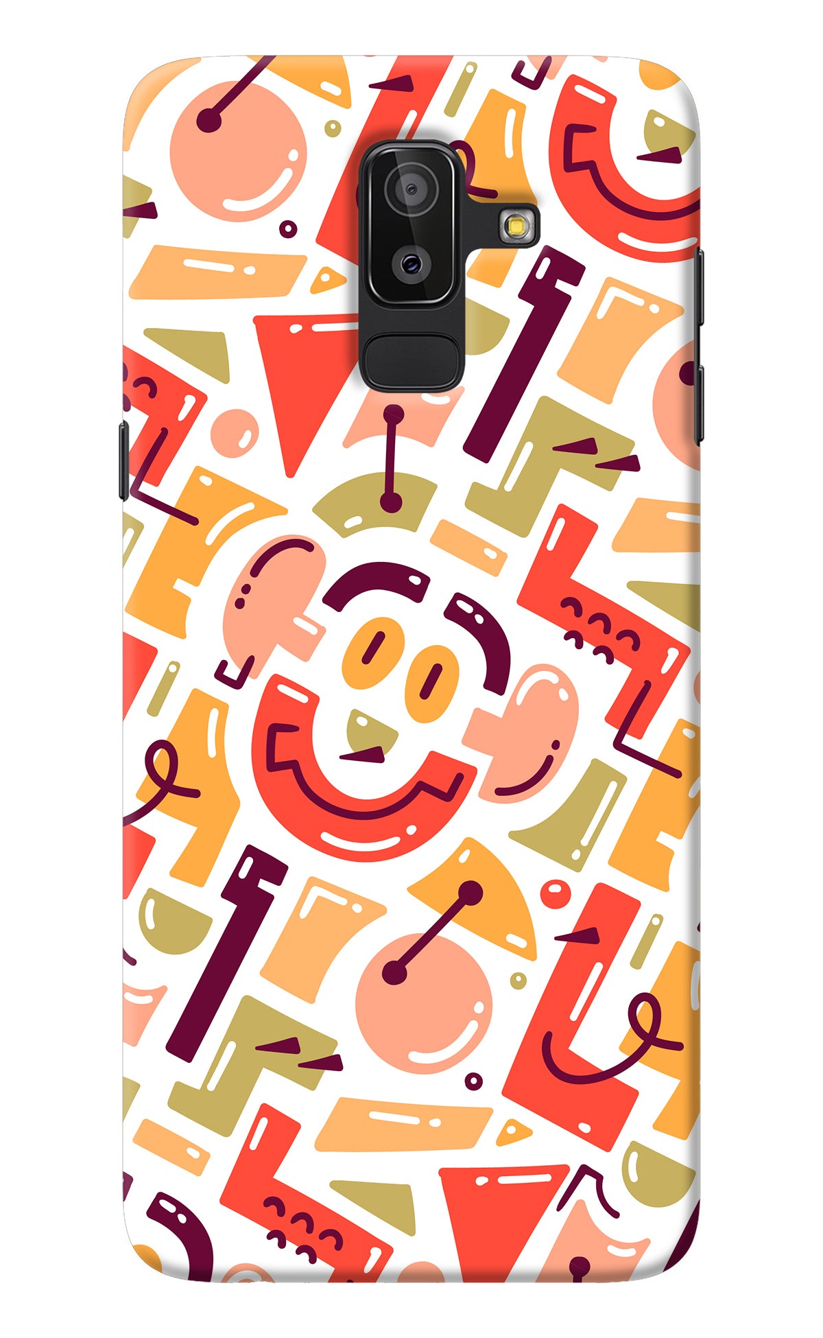 Doodle Pattern Samsung J8 Back Cover