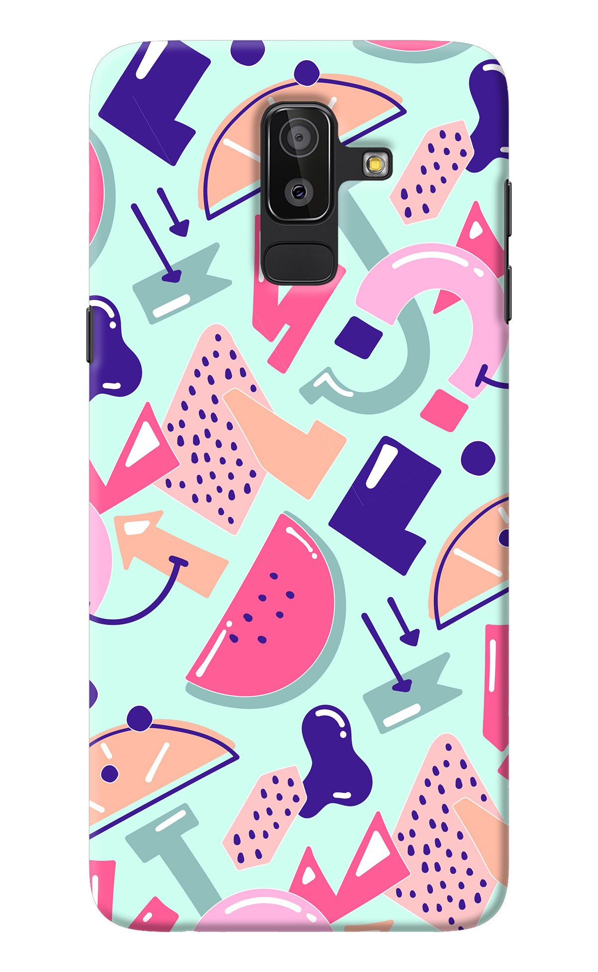 Doodle Pattern Samsung J8 Back Cover