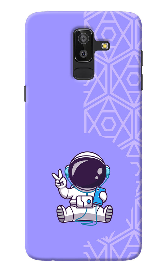 Cute Astronaut Chilling Samsung J8 Back Cover