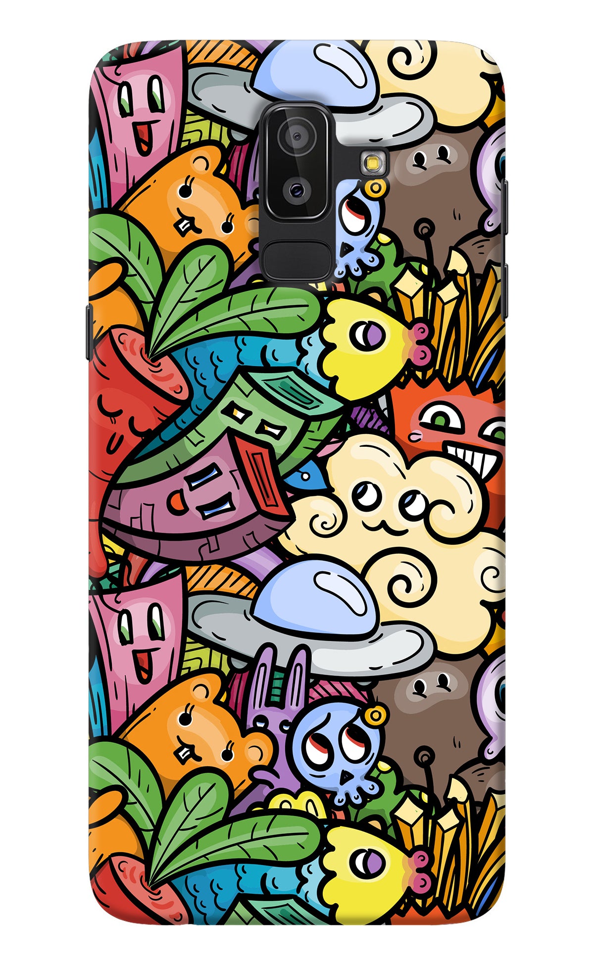 Veggie Doodle Samsung J8 Back Cover