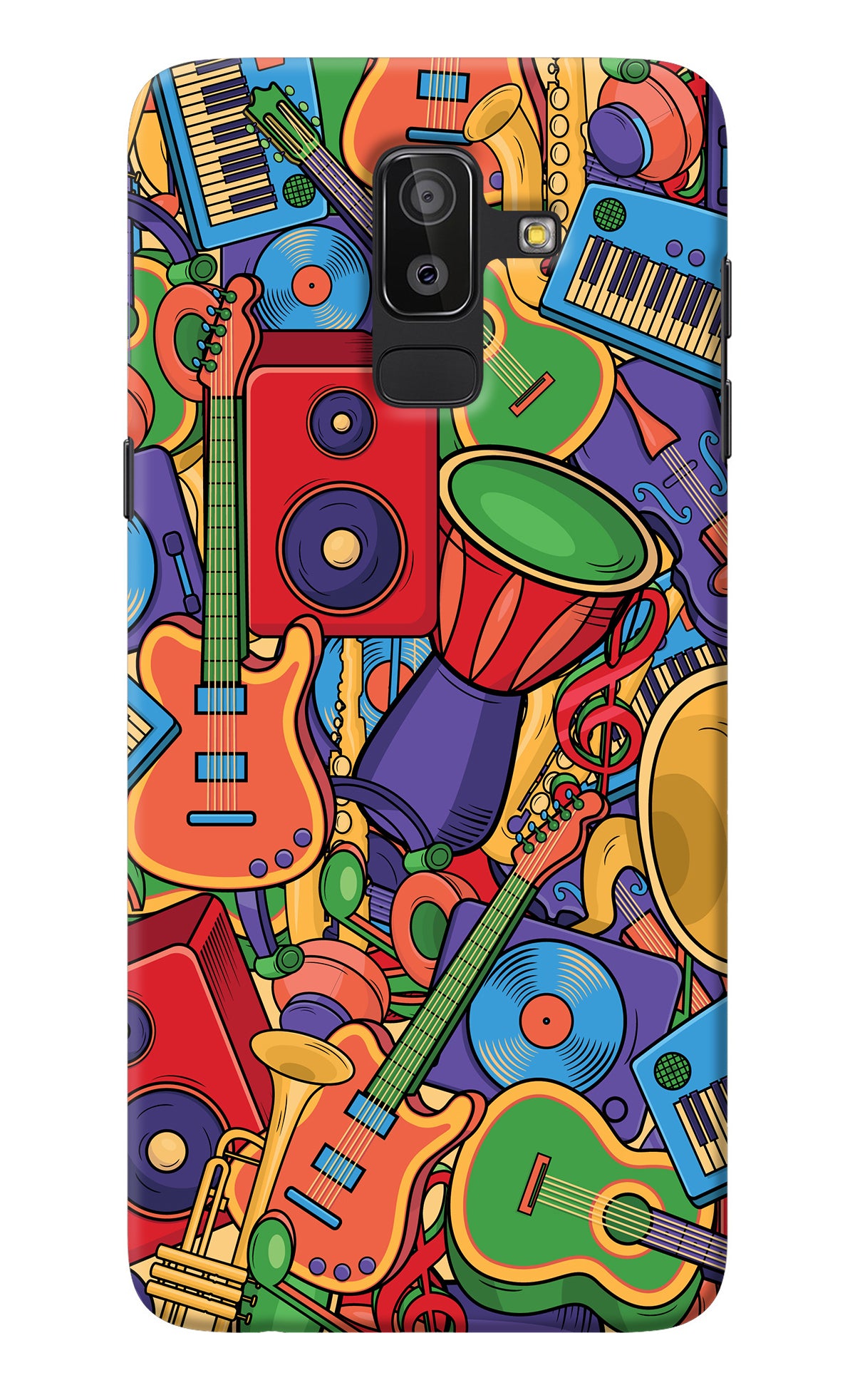 Music Instrument Doodle Samsung J8 Back Cover