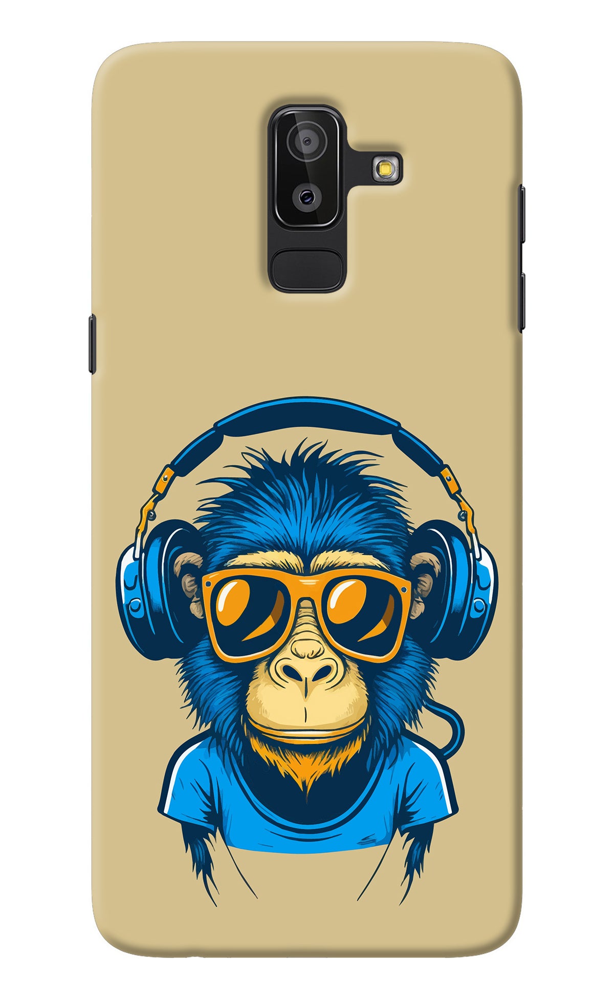 Monkey Headphone Samsung J8 Back Cover