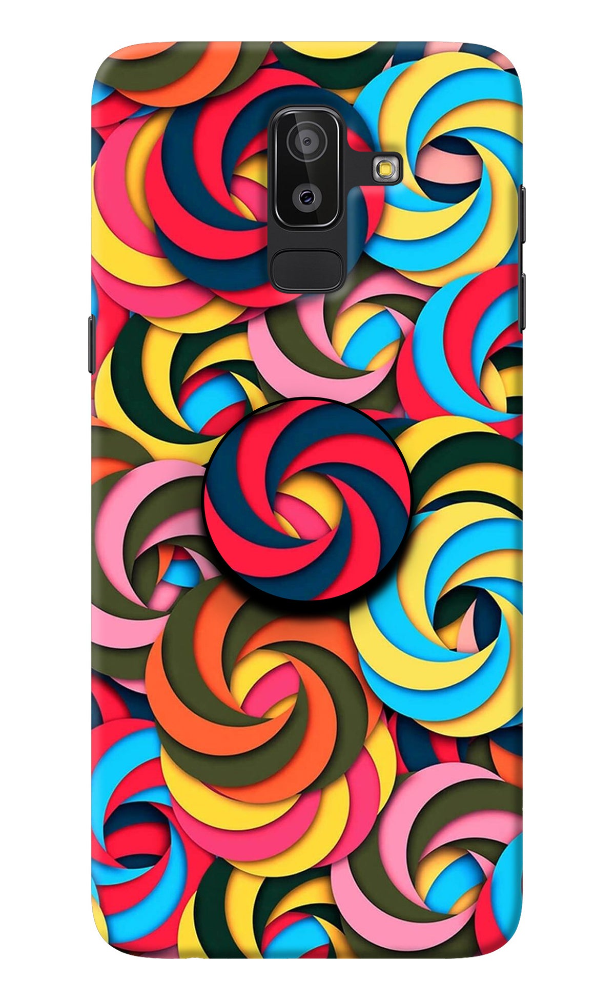 Spiral Pattern Samsung J8 Pop Case