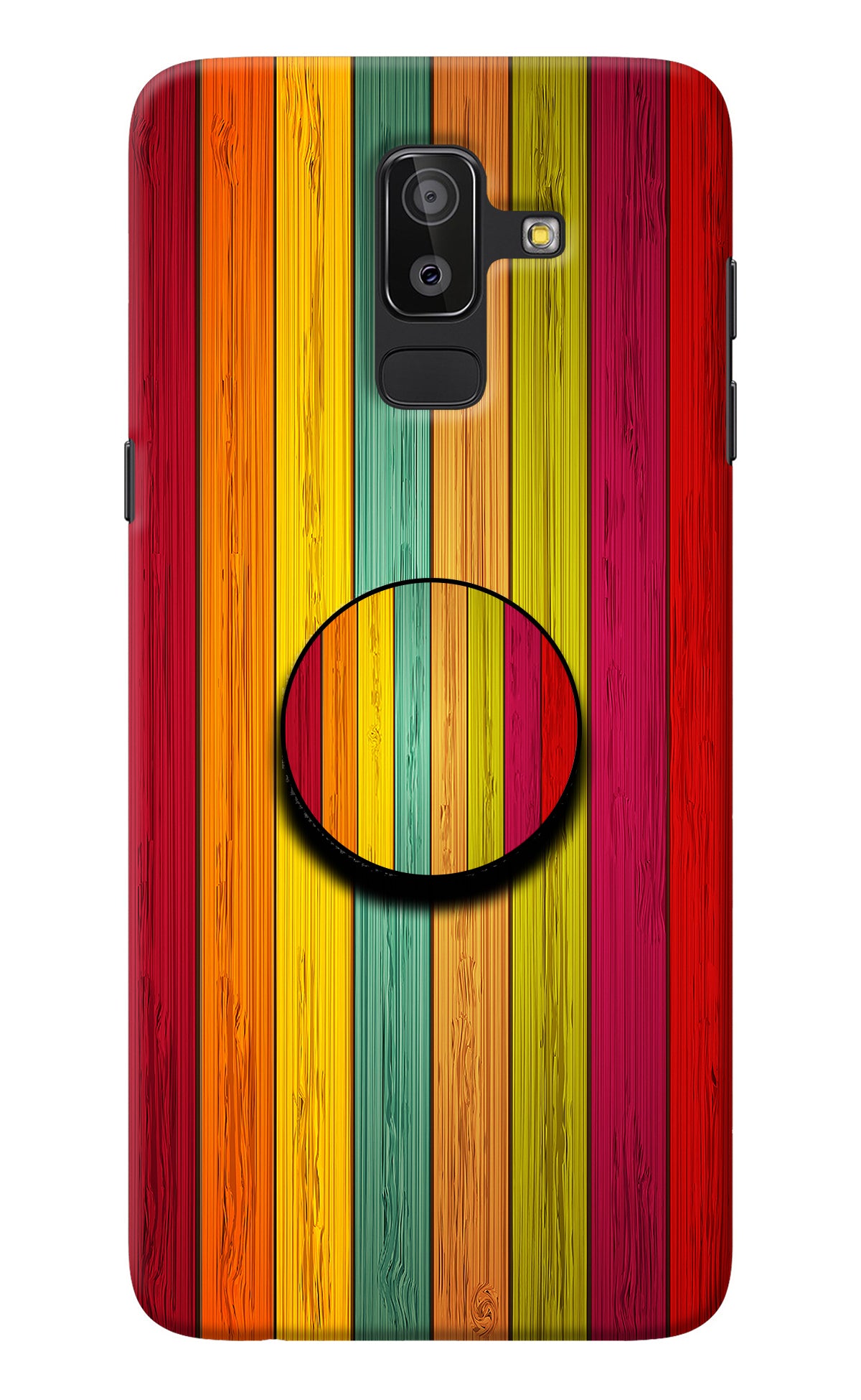 Multicolor Wooden Samsung J8 Pop Case