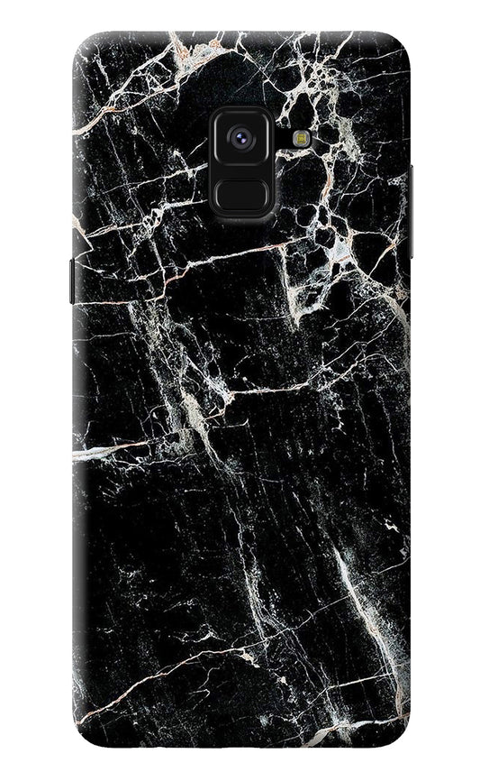 Black Marble Texture Samsung A8 plus Back Cover