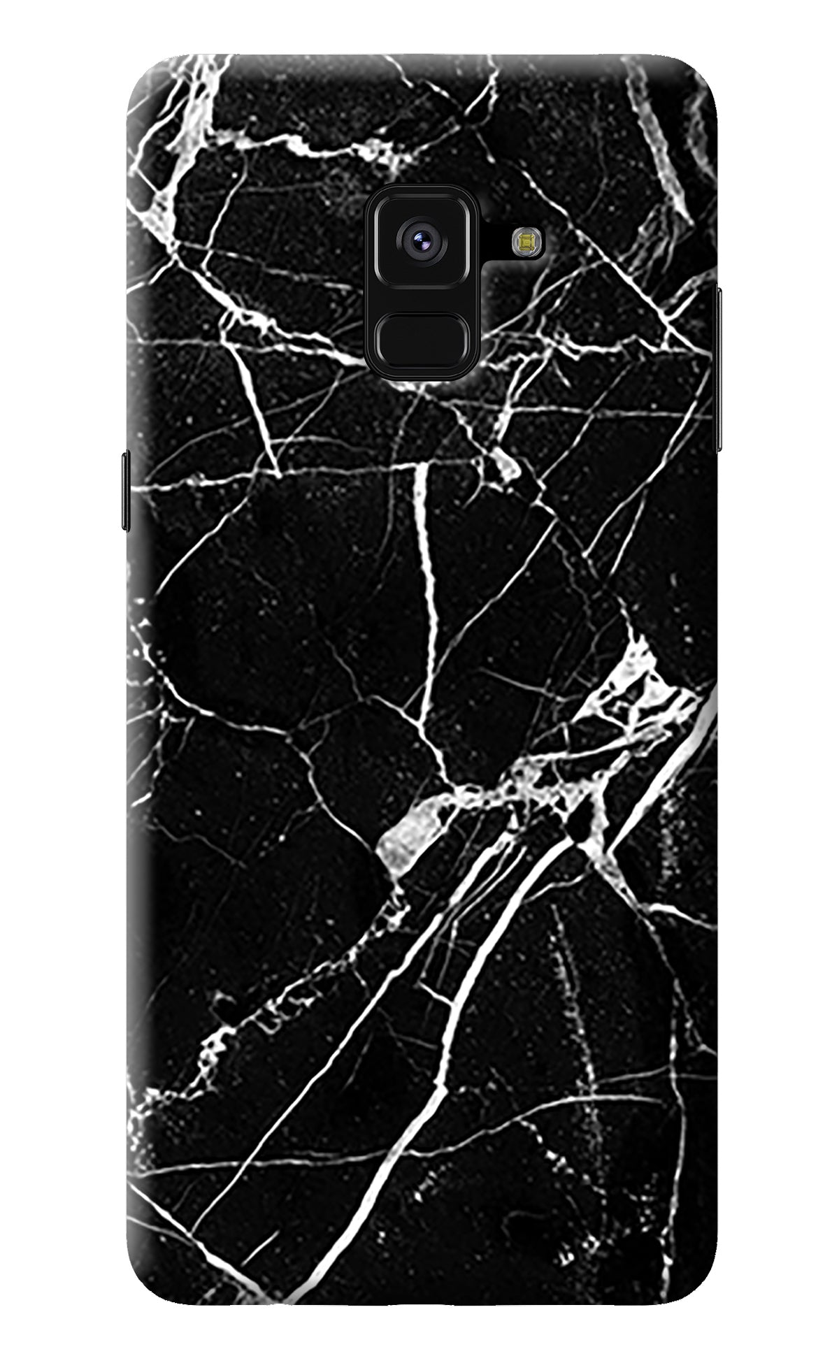 Black Marble Pattern Samsung A8 plus Back Cover