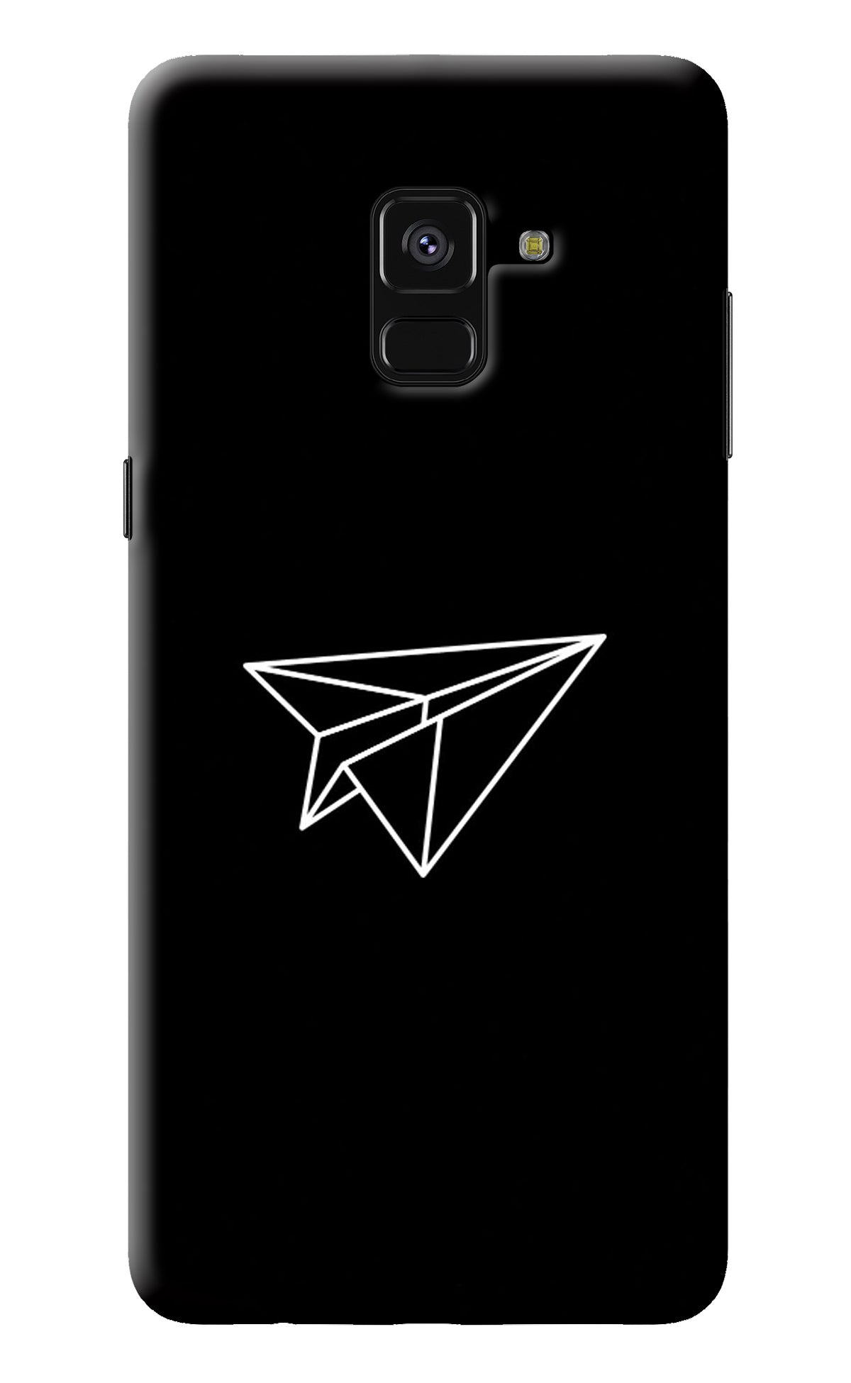 Paper Plane White Samsung A8 plus Back Cover