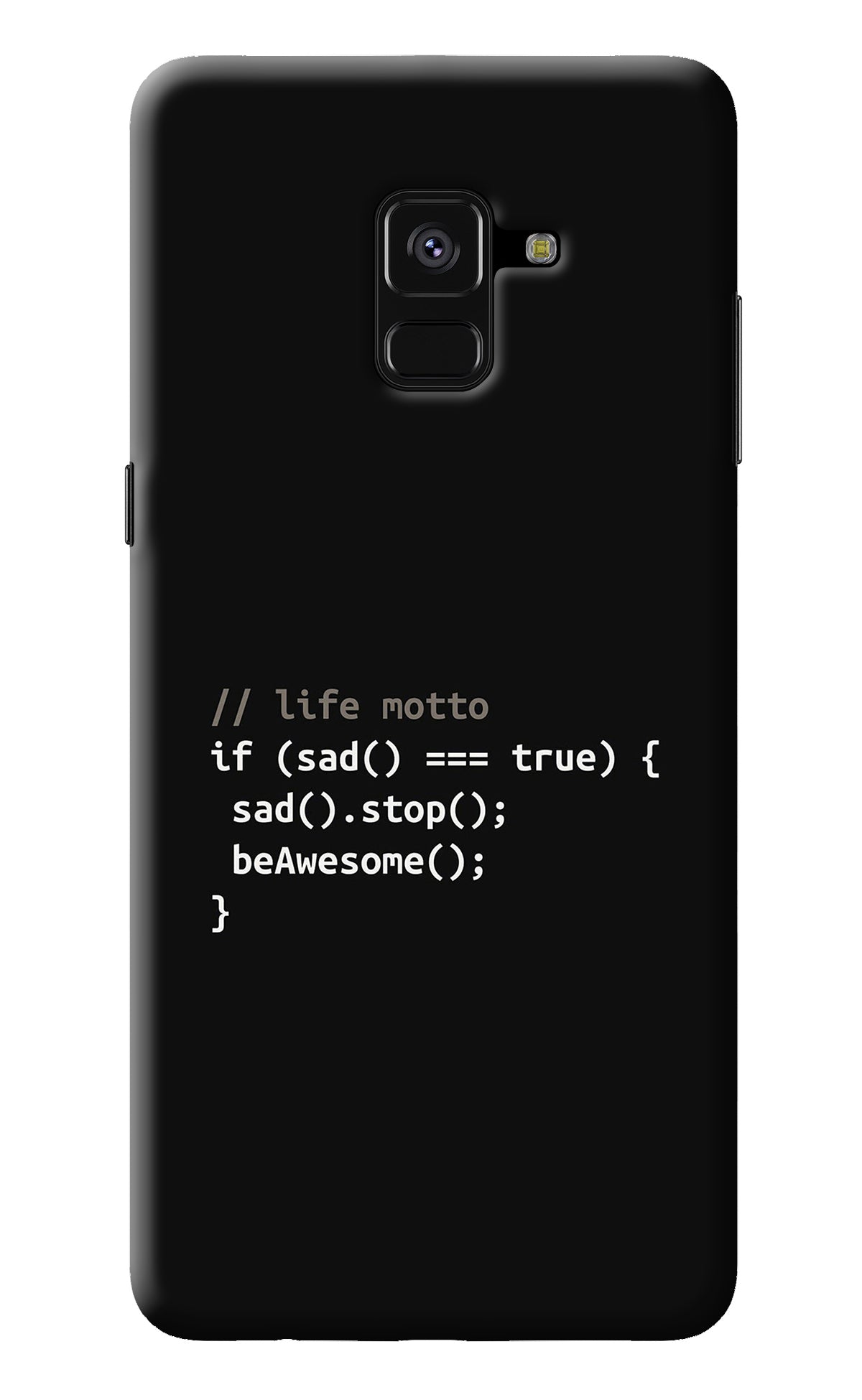 Life Motto Code Samsung A8 plus Back Cover