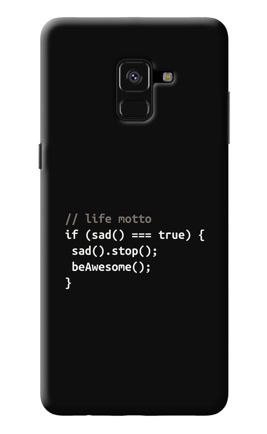 Life Motto Code Samsung A8 plus Back Cover