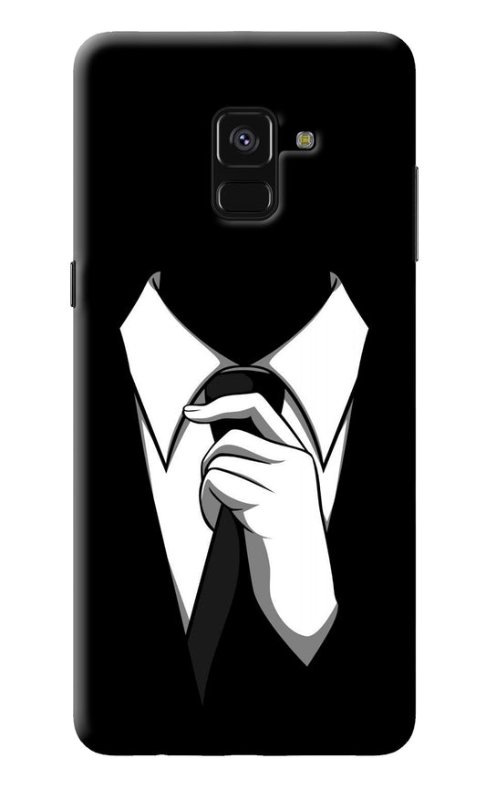 Black Tie Samsung A8 plus Back Cover