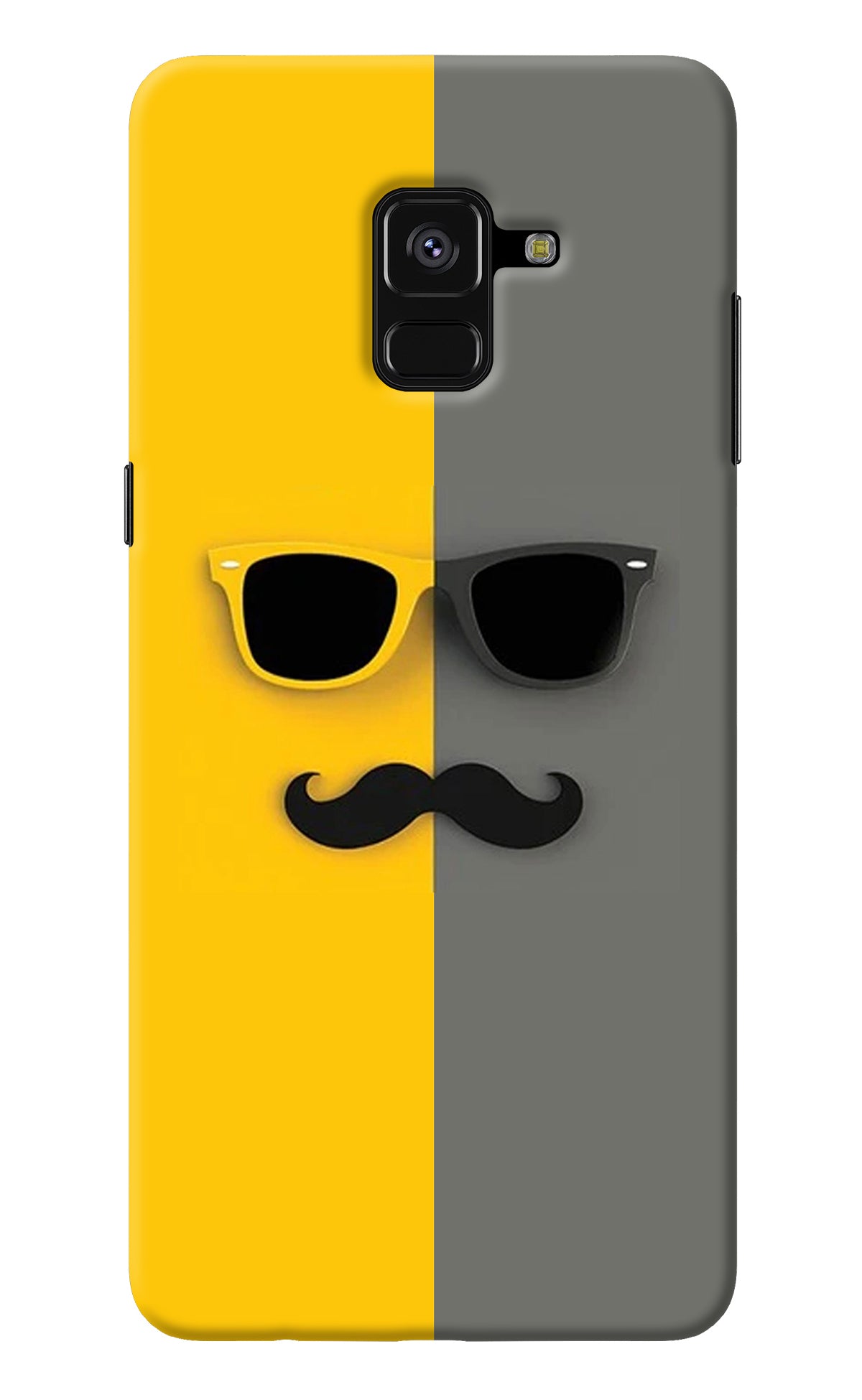 Sunglasses with Mustache Samsung A8 plus Back Cover