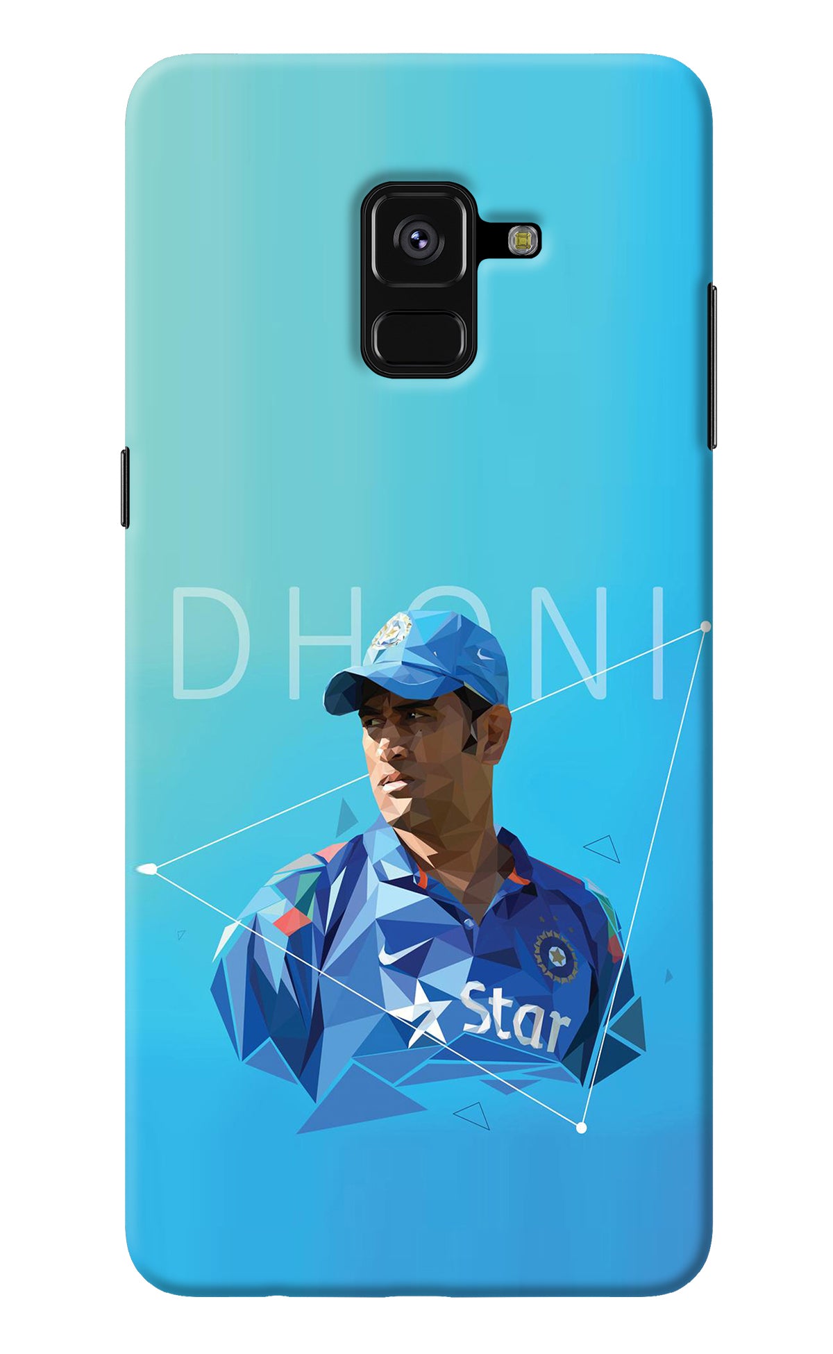 Dhoni Artwork Samsung A8 plus Back Cover