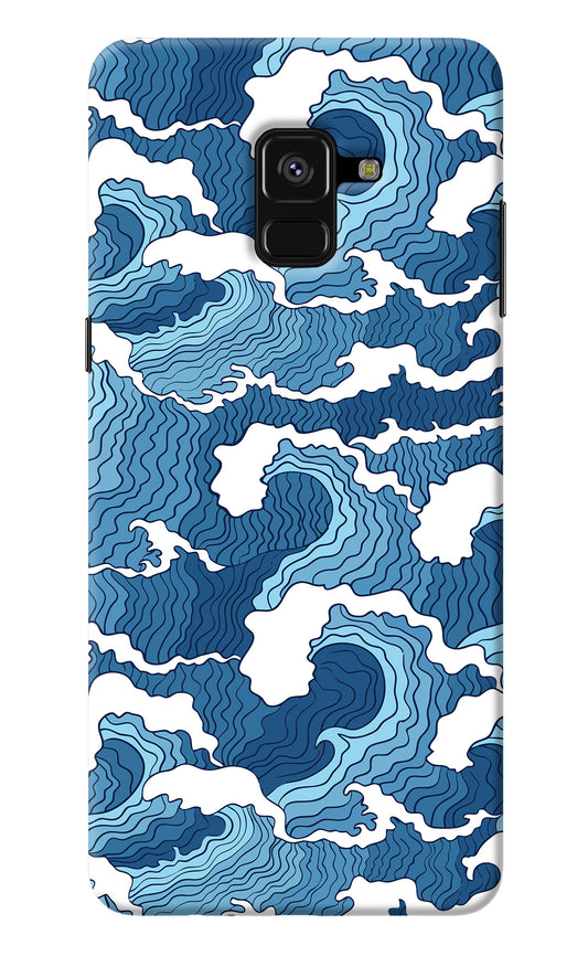 Blue Waves Samsung A8 plus Back Cover