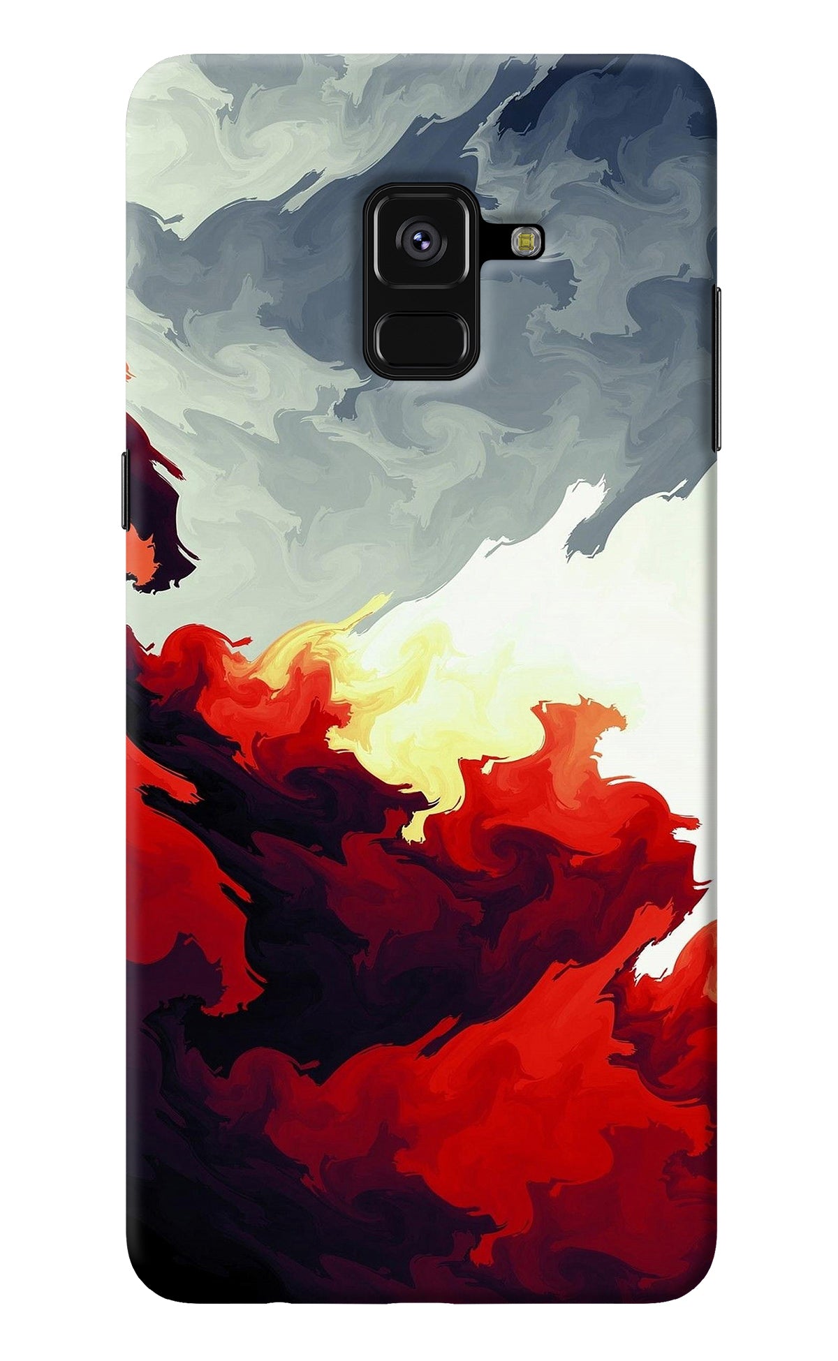 Fire Cloud Samsung A8 plus Back Cover