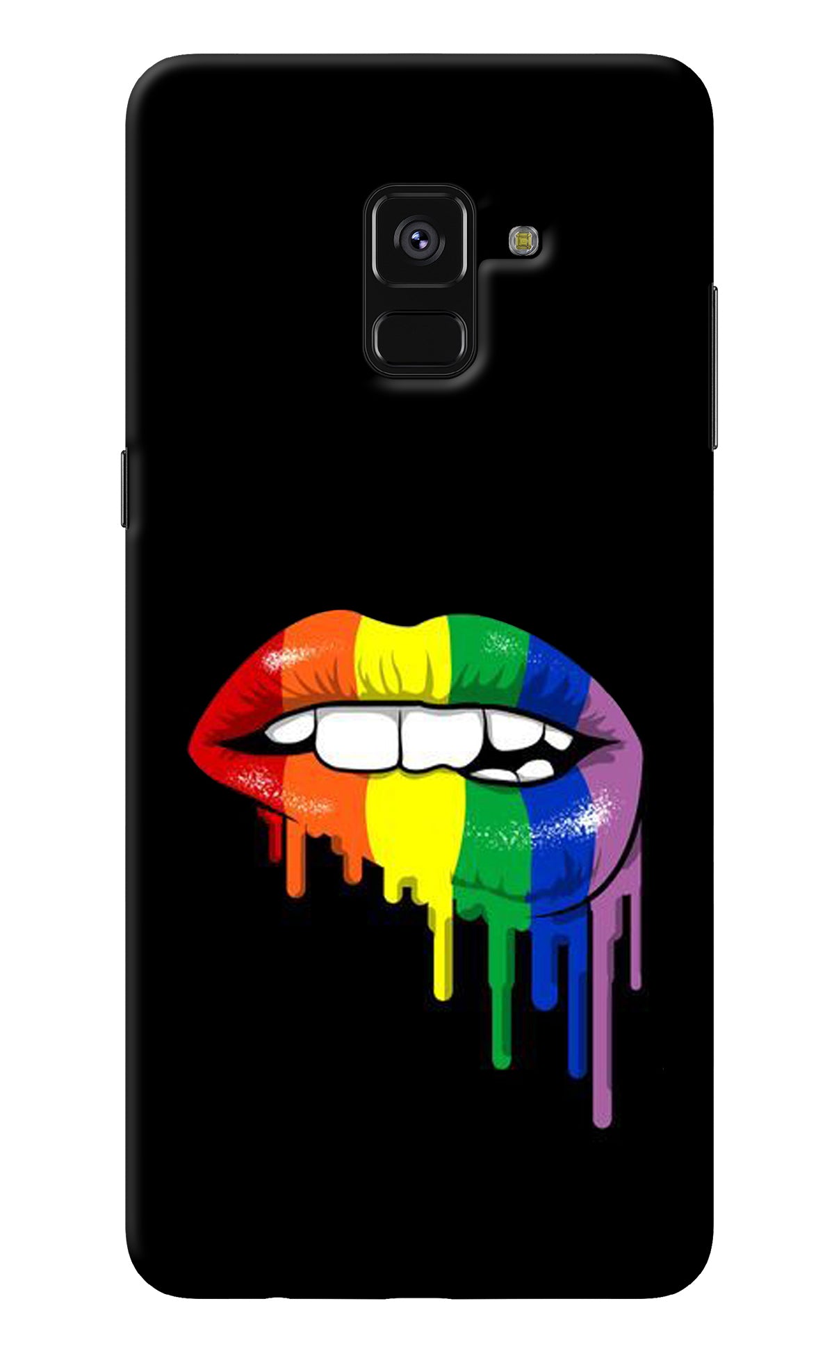 Lips Biting Samsung A8 plus Back Cover