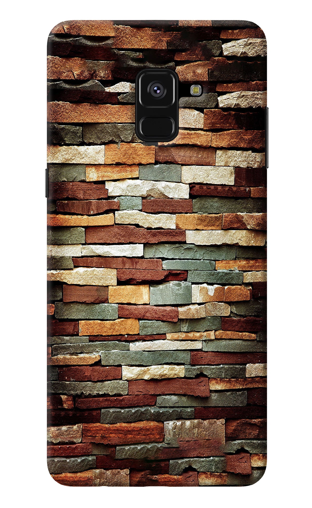 Bricks Pattern Samsung A8 plus Back Cover