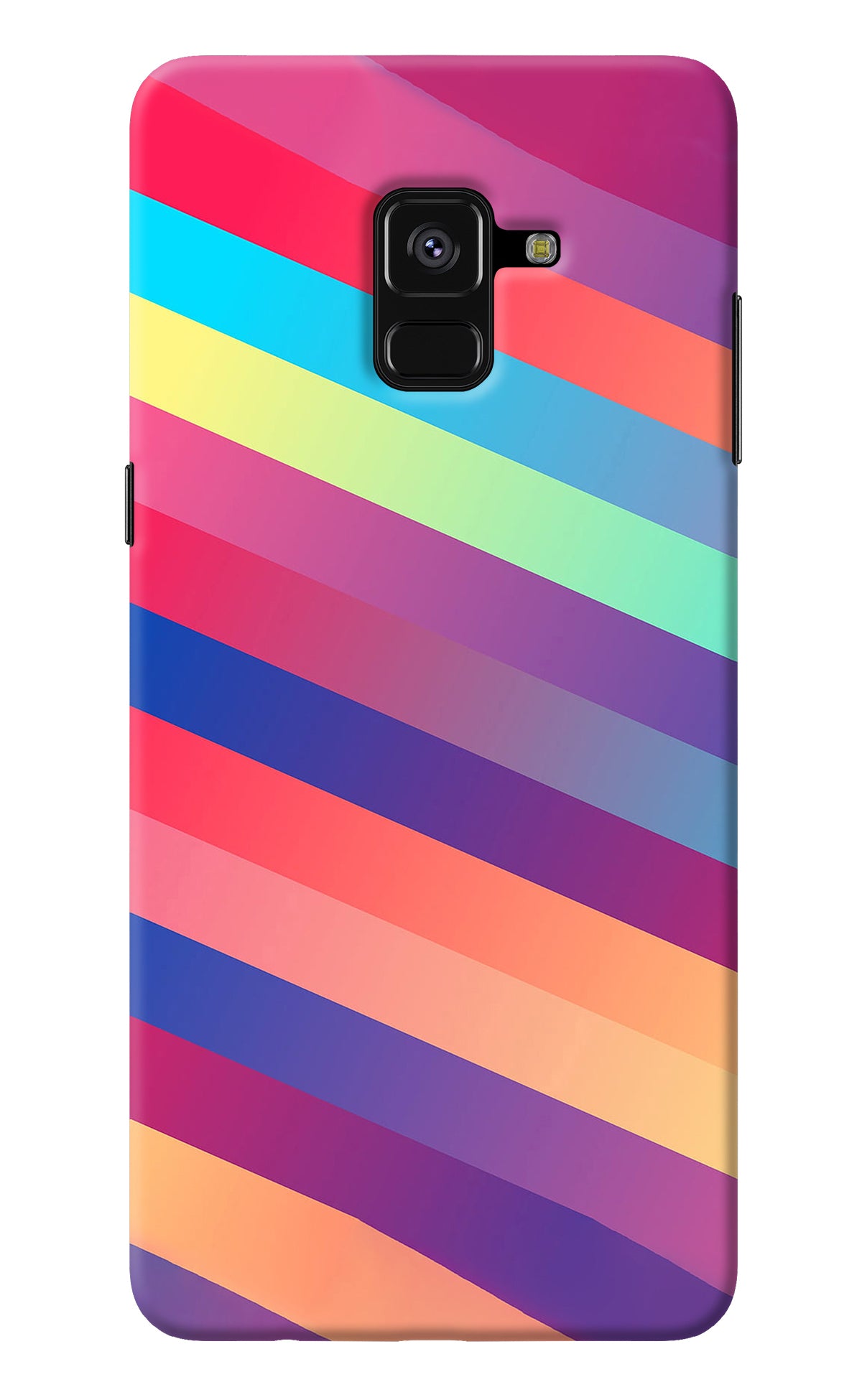 Stripes color Samsung A8 plus Back Cover