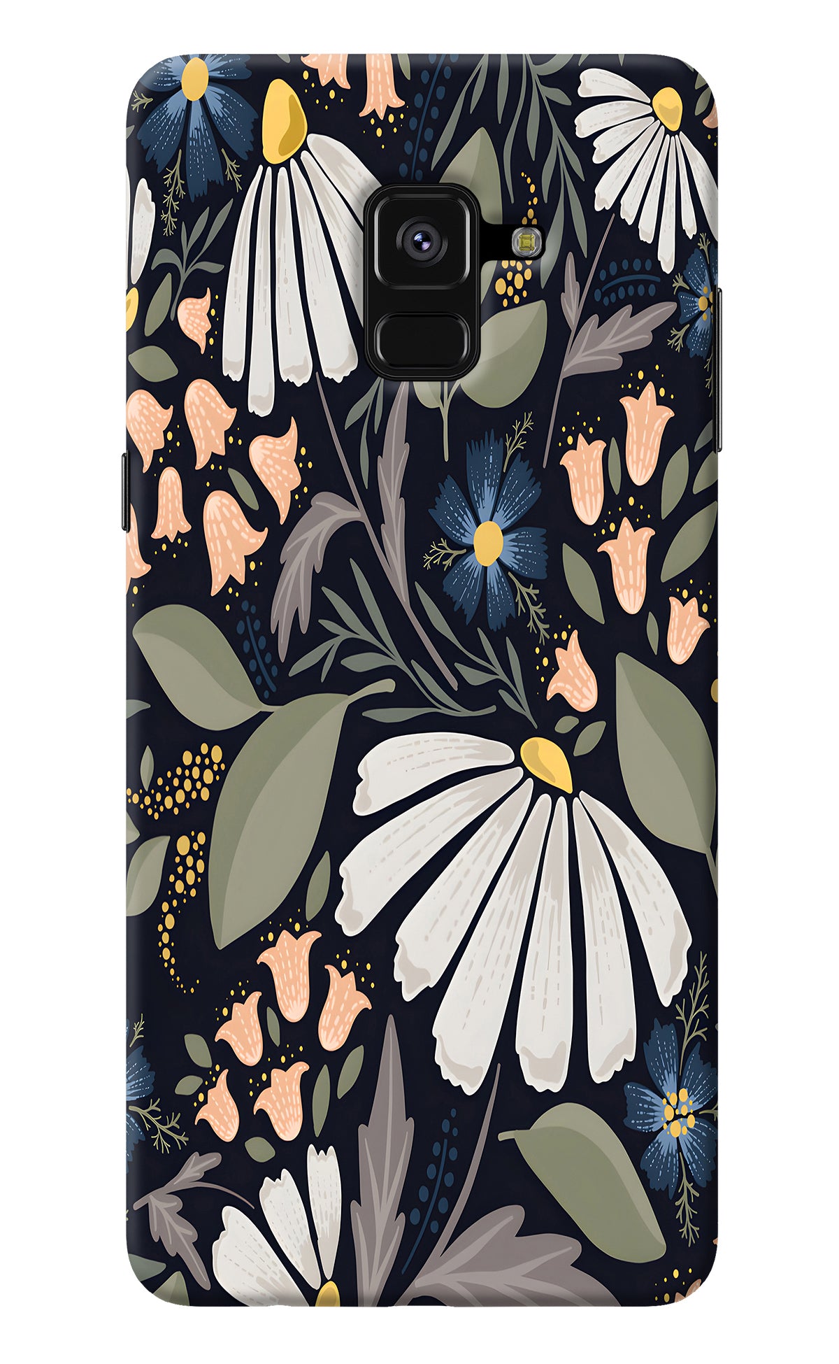 Flowers Art Samsung A8 plus Back Cover