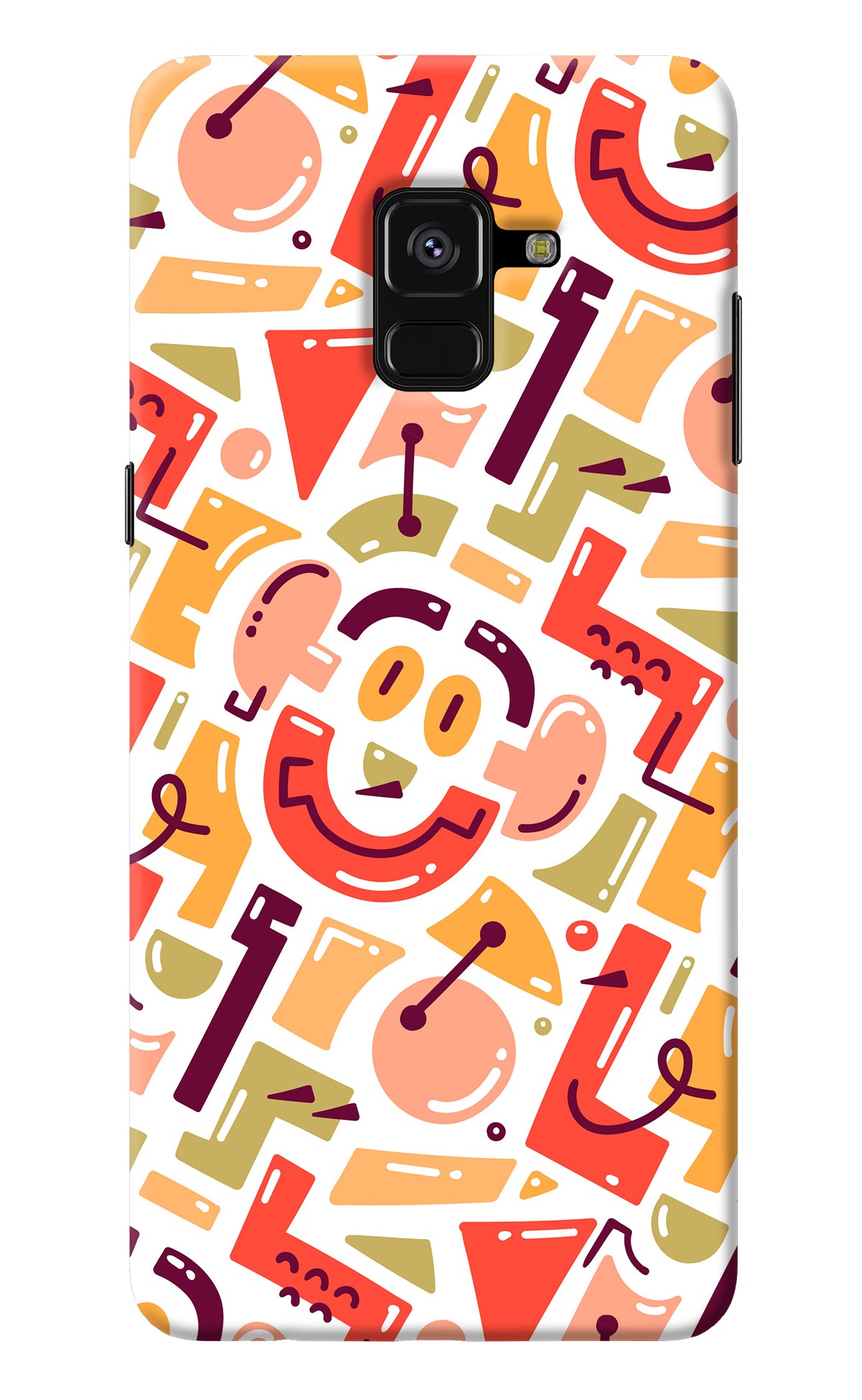 Doodle Pattern Samsung A8 plus Back Cover