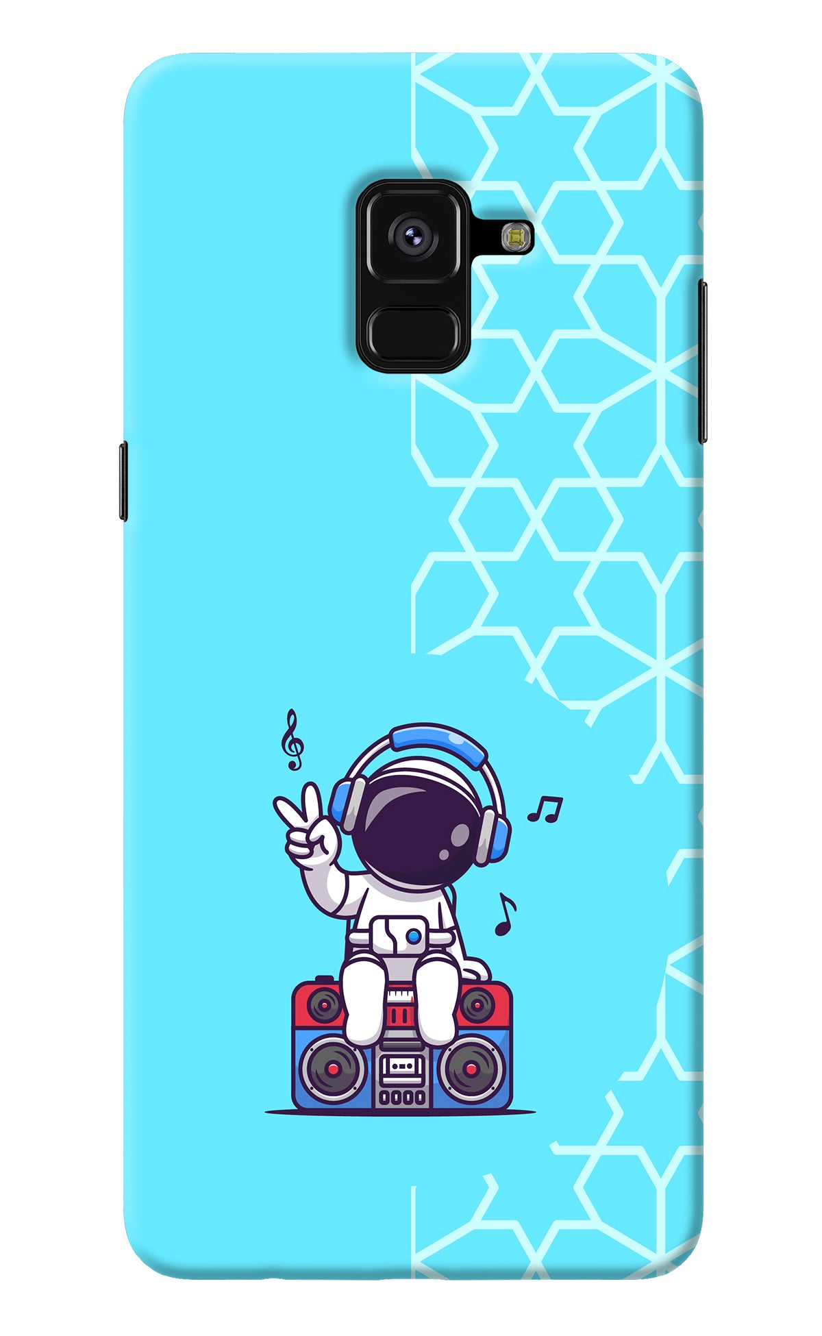 Cute Astronaut Chilling Samsung A8 plus Back Cover