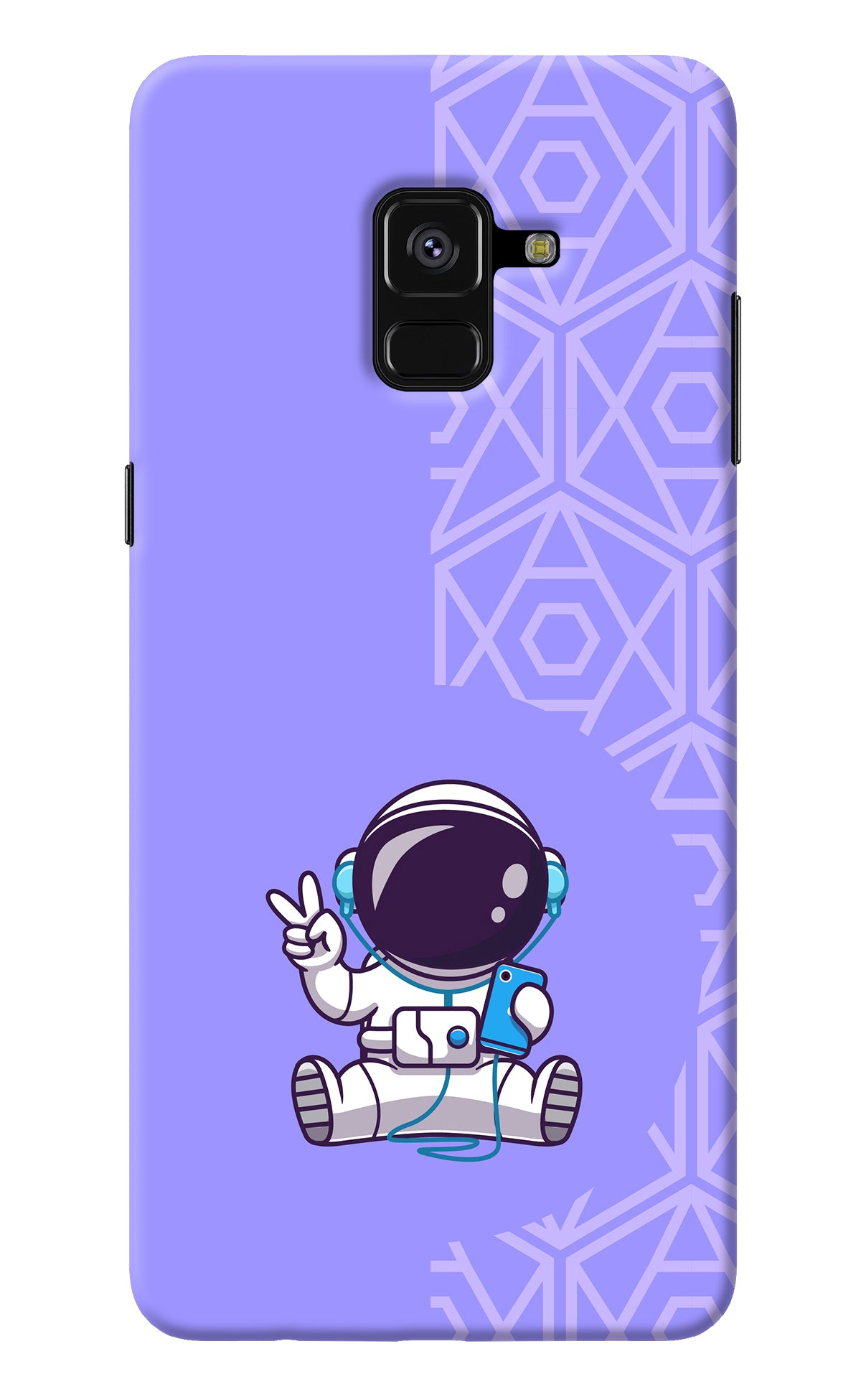 Cute Astronaut Chilling Samsung A8 plus Back Cover