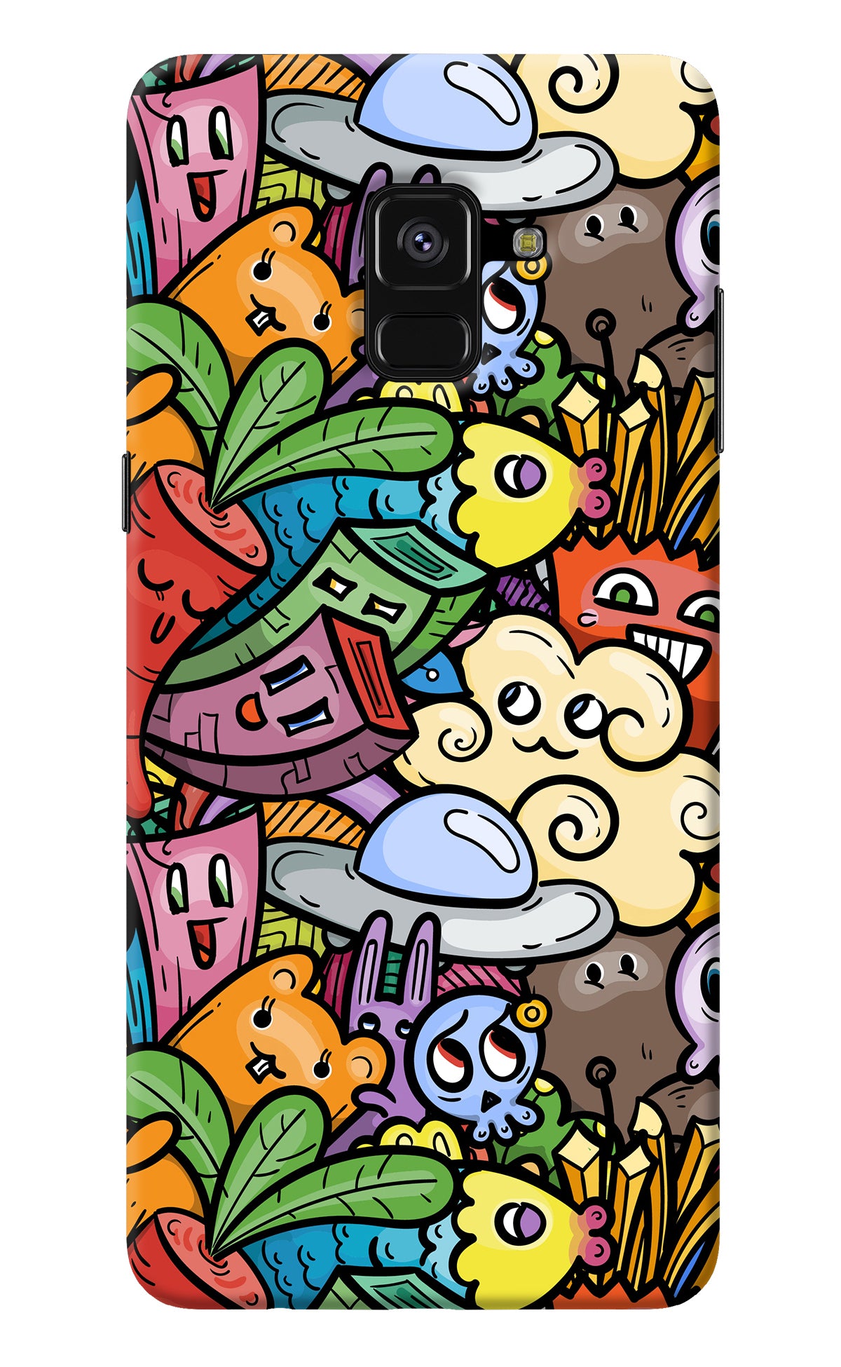 Veggie Doodle Samsung A8 plus Back Cover