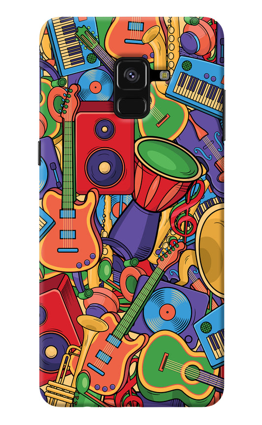 Music Instrument Doodle Samsung A8 plus Back Cover