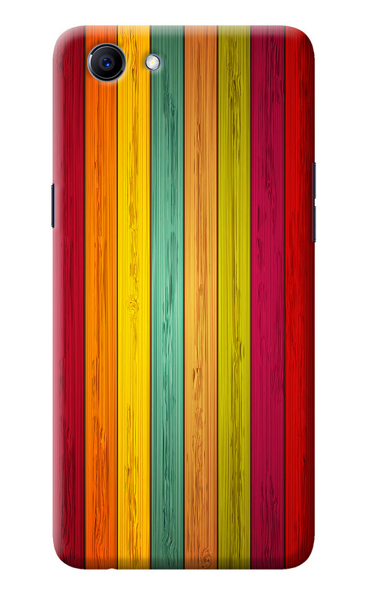 Multicolor Wooden Realme 1 Back Cover