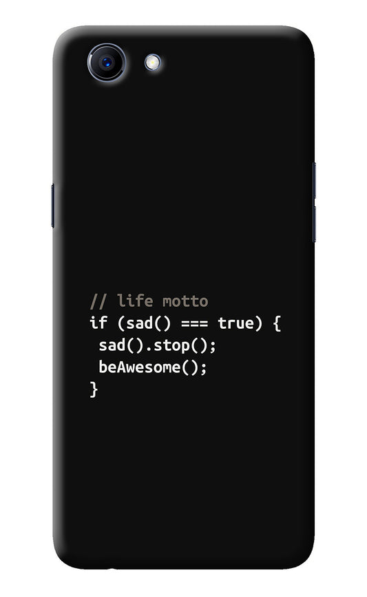 Life Motto Code Realme 1 Back Cover