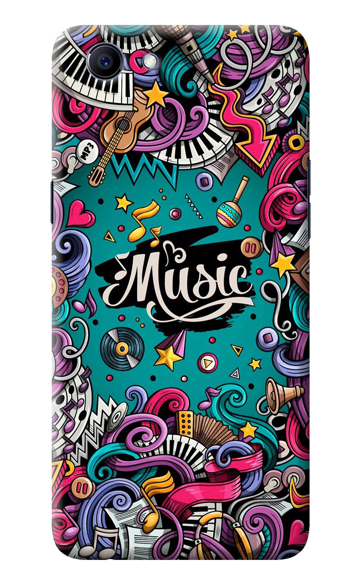 Music Graffiti Realme 1 Back Cover