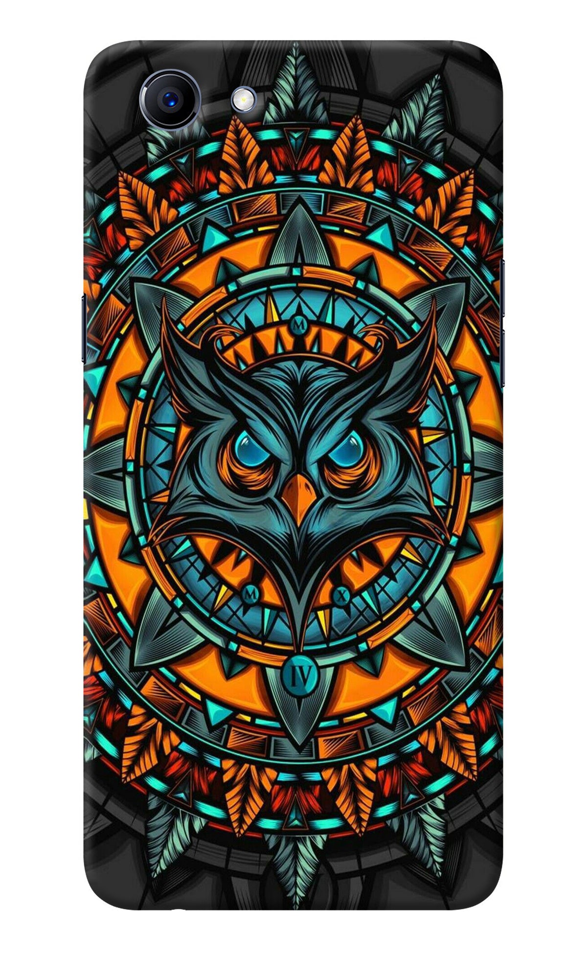 Angry Owl Art Realme 1 Back Cover