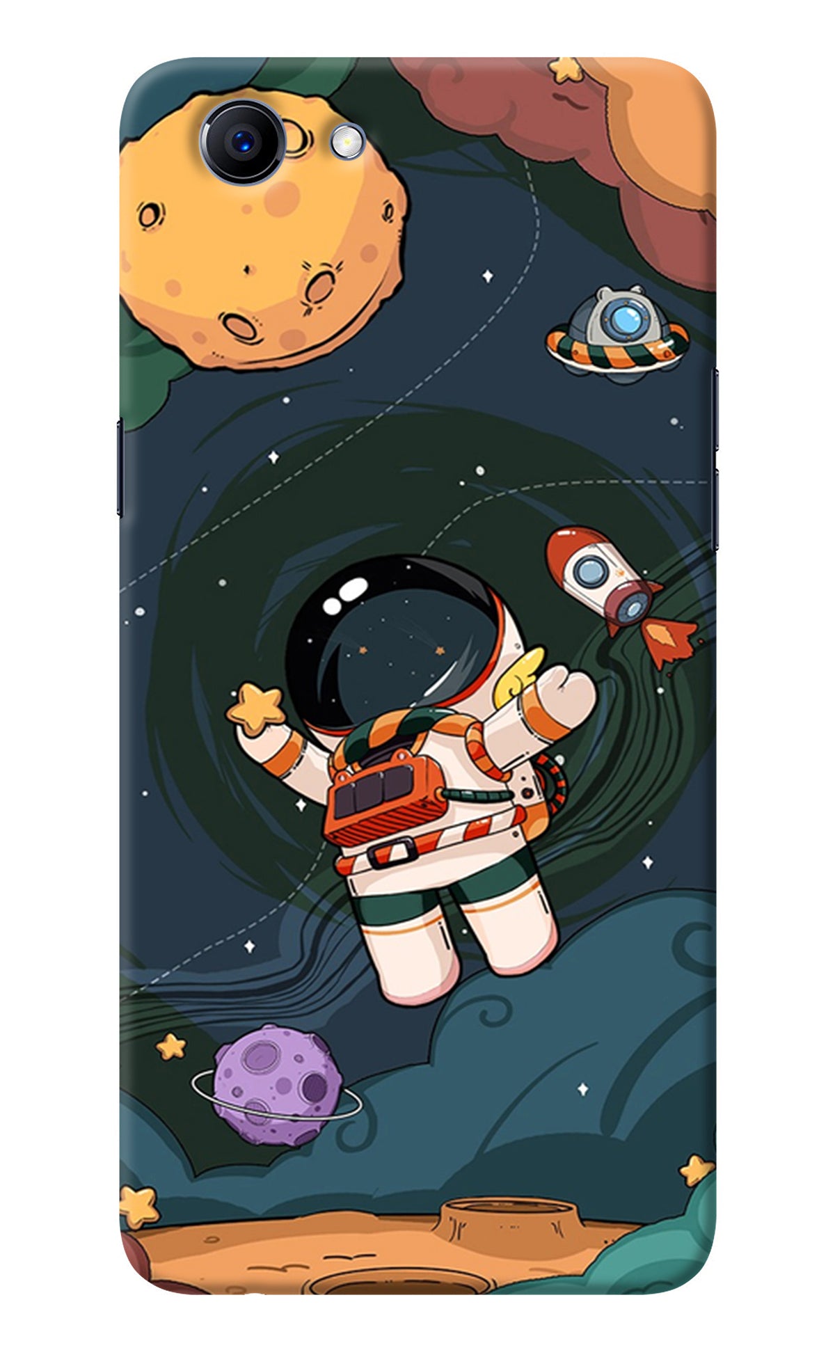 Cartoon Astronaut Realme 1 Back Cover