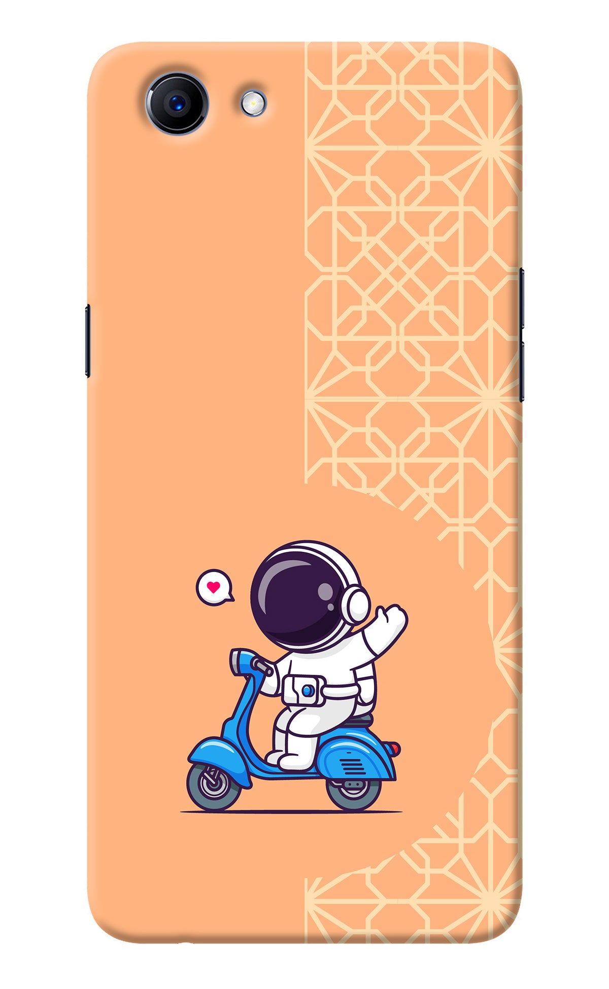 Cute Astronaut Riding Realme 1 Back Cover