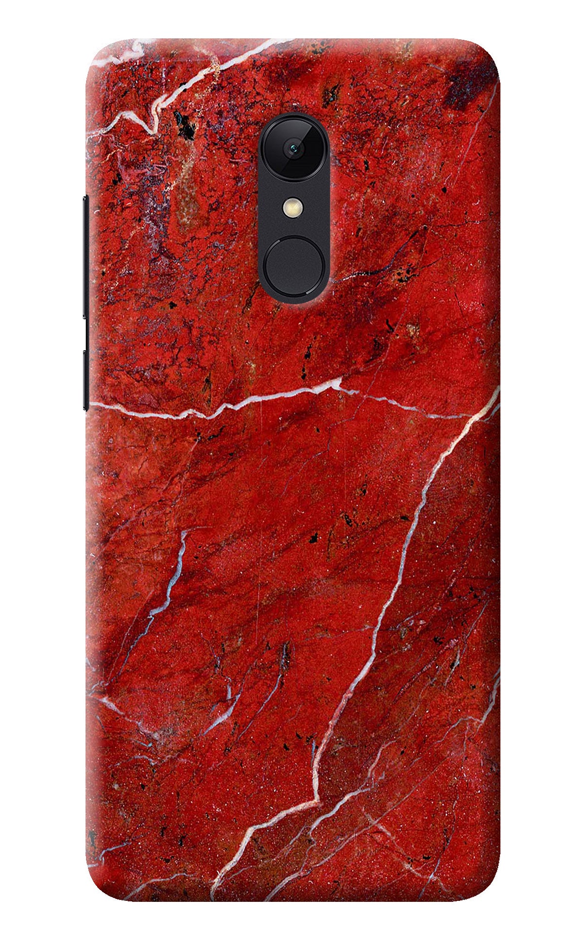 Red Marble Design Redmi 5 Back Cover