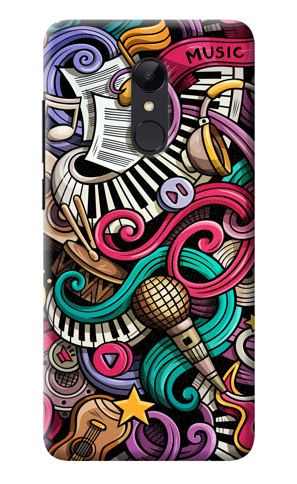 Music Abstract Redmi 5 Back Cover