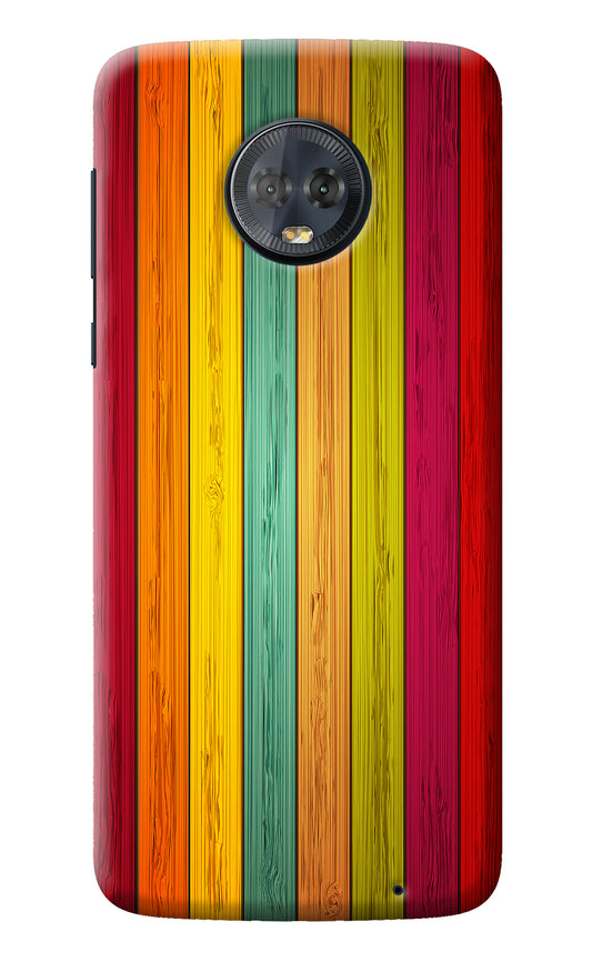 Multicolor Wooden Moto G6 Back Cover