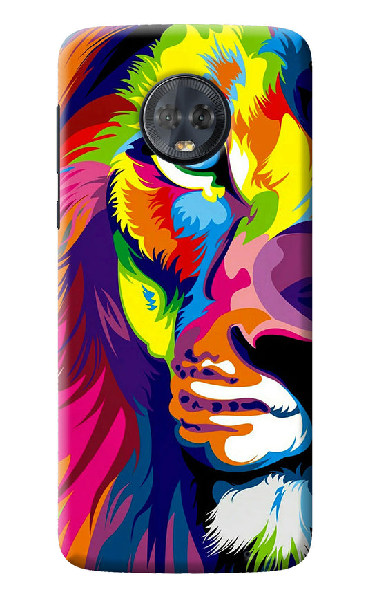 Lion Half Face Moto G6 Back Cover