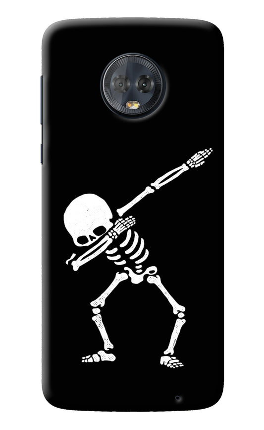 Dabbing Skeleton Art Moto G6 Back Cover