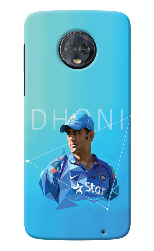 Dhoni Artwork Moto G6 Back Cover