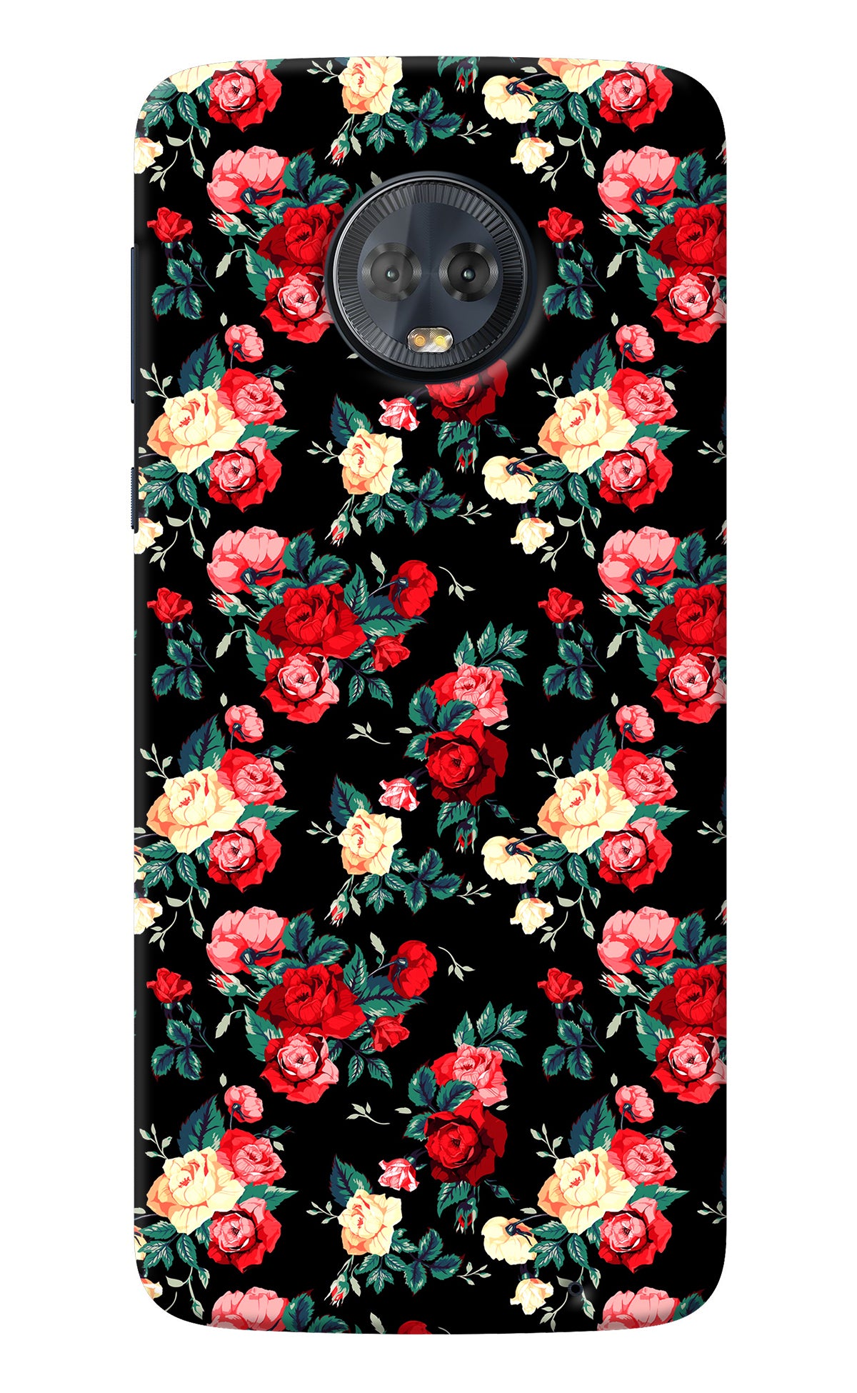 Rose Pattern Moto G6 Back Cover